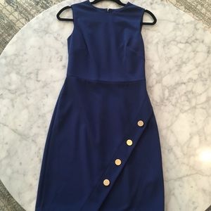 Dkny Dresses - DKNY Dark Blue Dress with Gold Buttons Dkny Dresses - DKNY Dark Blue Dress with Gold Buttons